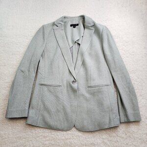 Ann Taylor Blazer Jacket 10 Sea Green Academia Preppy Old Money Textured Knit